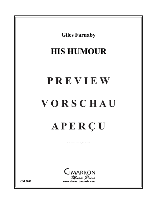 Produktgalerie: Seite 2 von 9 His Humour , , (Blechbläserquartett)