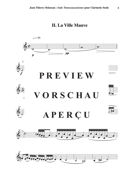 Product gallery: Page 6 of 18 Suite Transcaucasienne (6 études) , , clarinet solo