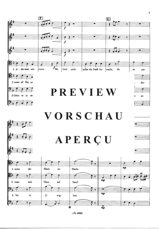 Product gallery: Page 6 of 10 Wo Gott zum Haus nicht gibt sein Gunst , , (male choir + brass ensemble)