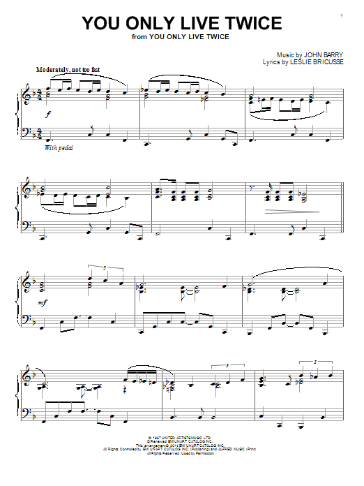 Product gallery: Page 1 of 1 You Only Live Twice, John Barry