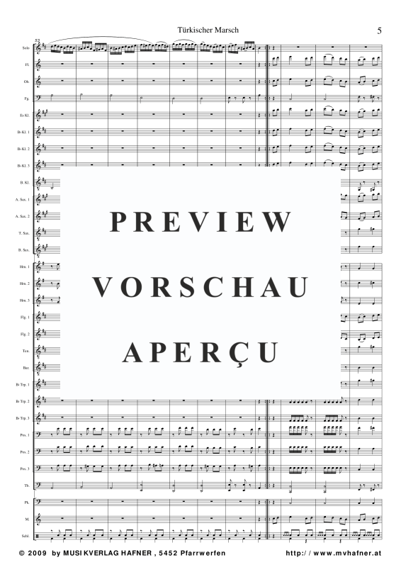 Product gallery: Page 10 of 11 Türkischer Marsch, , (large wind orchestra)