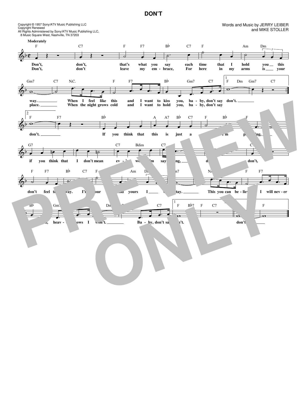 Produktgalerie: Seite 1 von 1 Don't, Elvis Presley, Melodieinstrument