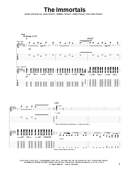 Product gallery: Page 1 of 1 The Immortals, Kings Of Leon