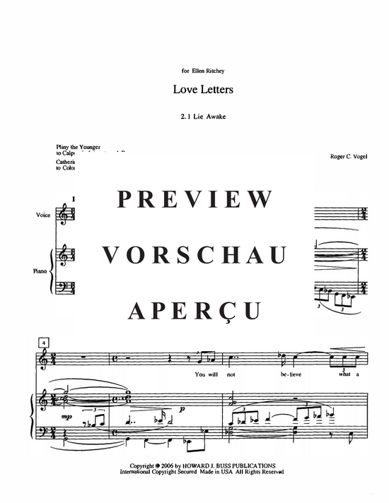 Product gallery: Page 9 of 21 Love Letters , , (soprano/tenor and piano)