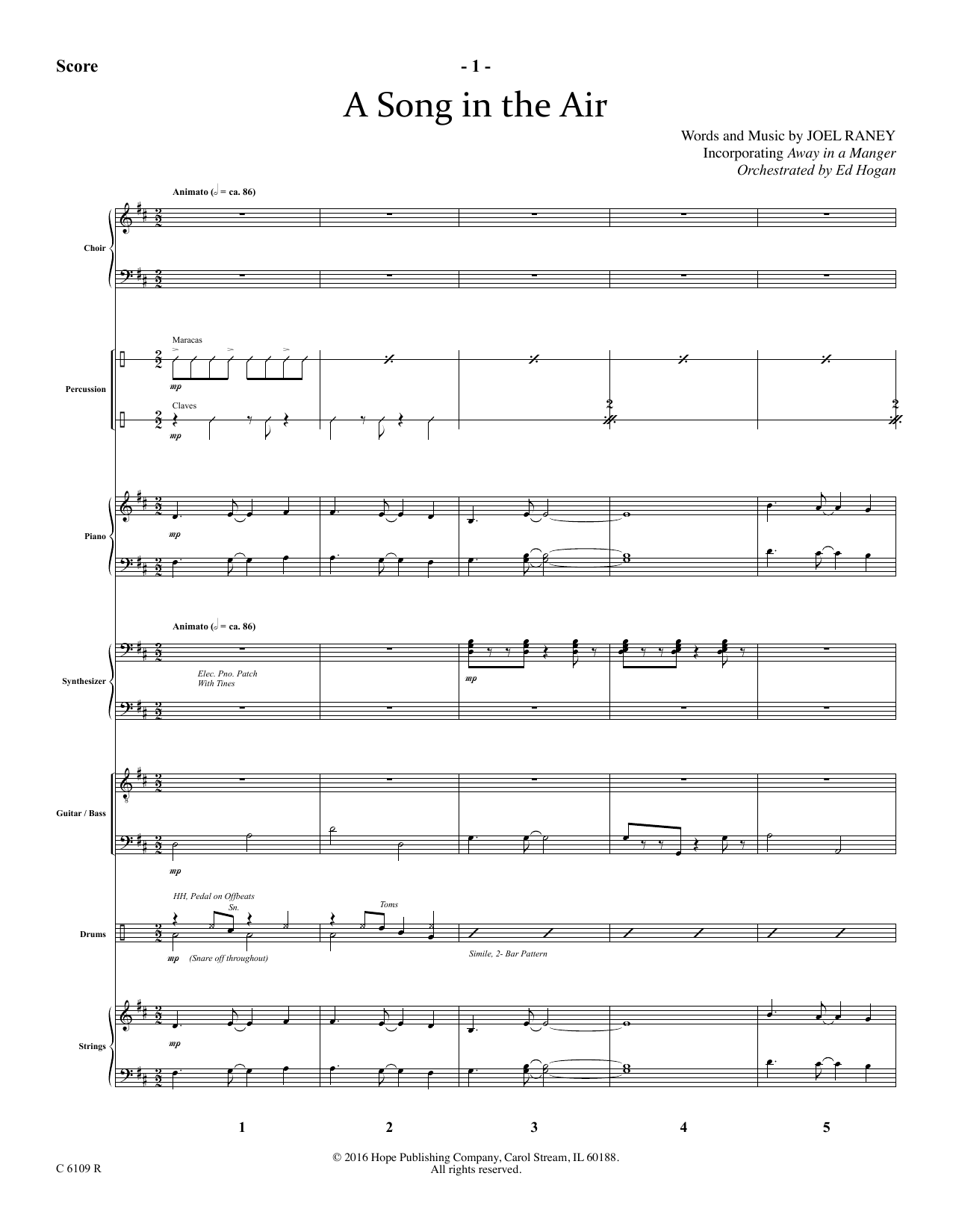 Product picture to: A Song In The Air - Full Score