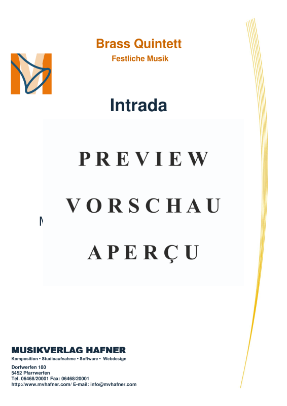 Produktgalerie: Seite 4 von 11 Intrada, , (Blechbläser Quintett)