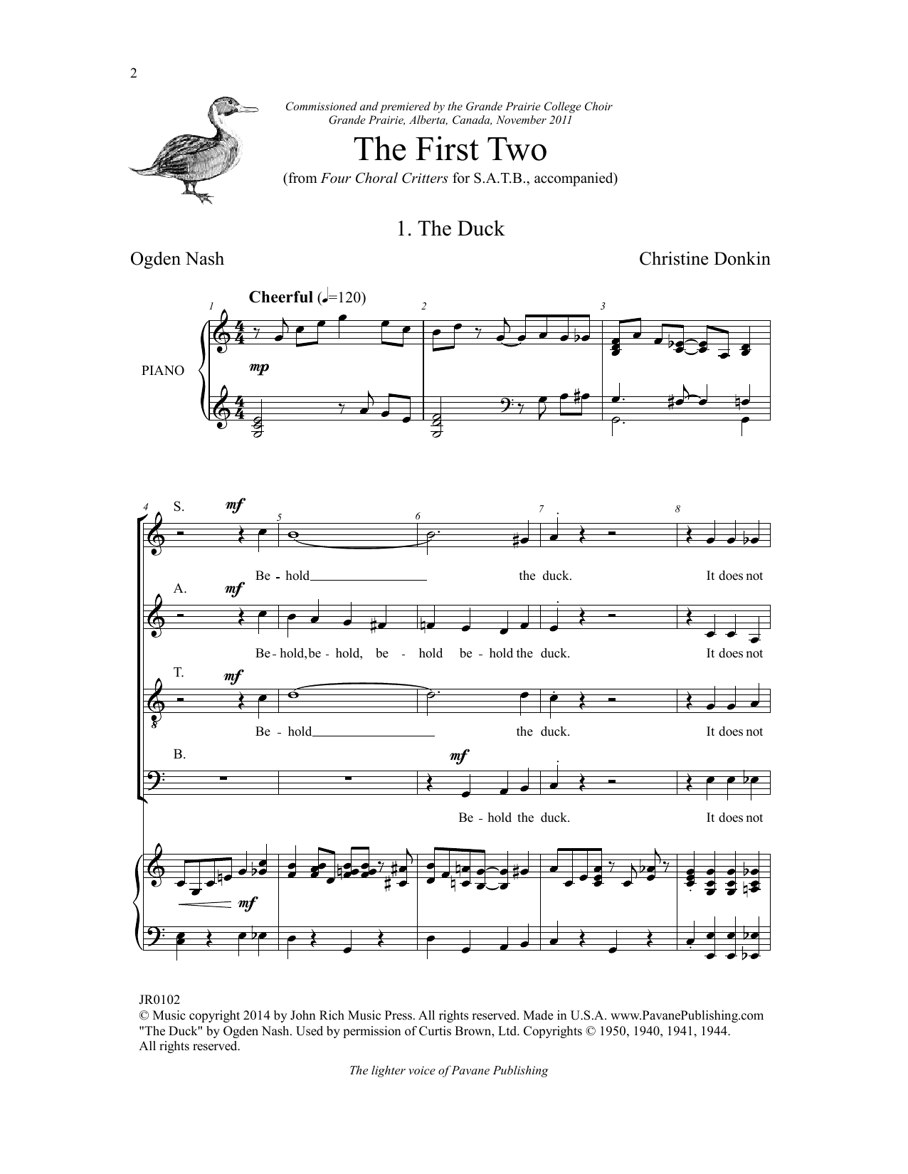 Product picture to: Four Choral Critters - The First Two