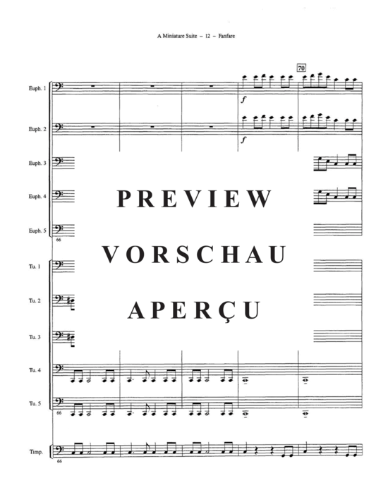 Produktgalerie: Seite 16 von 21 A Miniature Suite , , (Tuba Ensemble EEEETTTT + Pauken, Bass, Klavier)