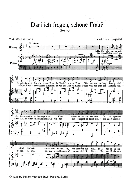 Produktbild zu: Darf ich fragen, schöne Frau?Foxtrott