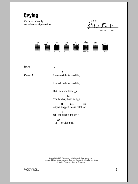 Product picture to:  Crying - Roy Orbison