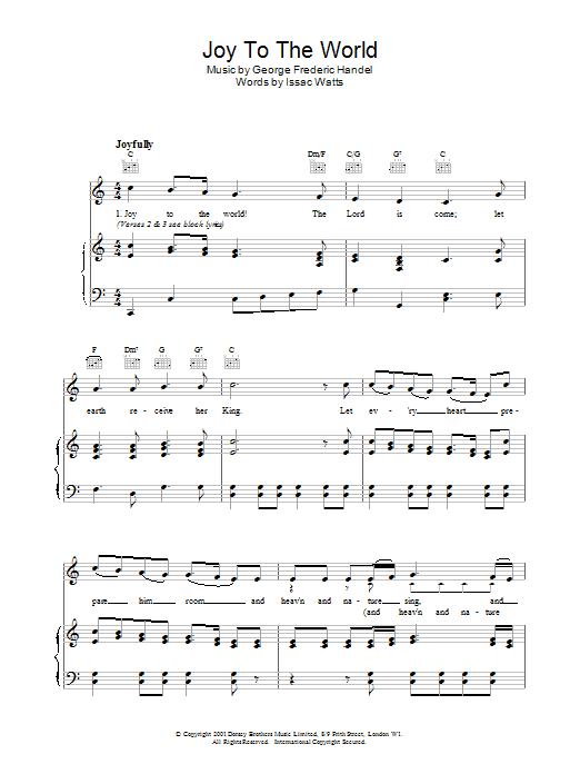 Produktgalerie: Seite 1 von 1 Joy To The World, Isaac Watts, Gesang, Gitarre, Klavier