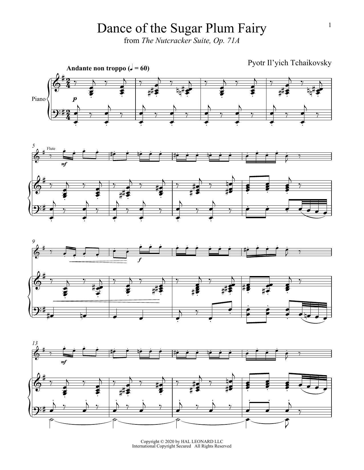 Produktbild zu: Dance Of The Sugar Plum Fairy, Op. 71a (from The Nutcracker)