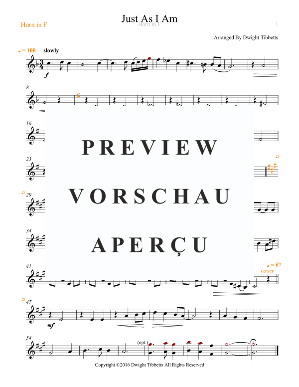 Produktgalerie: Seite 10 von 11 Just As I Am, , Blechbläser Quintett