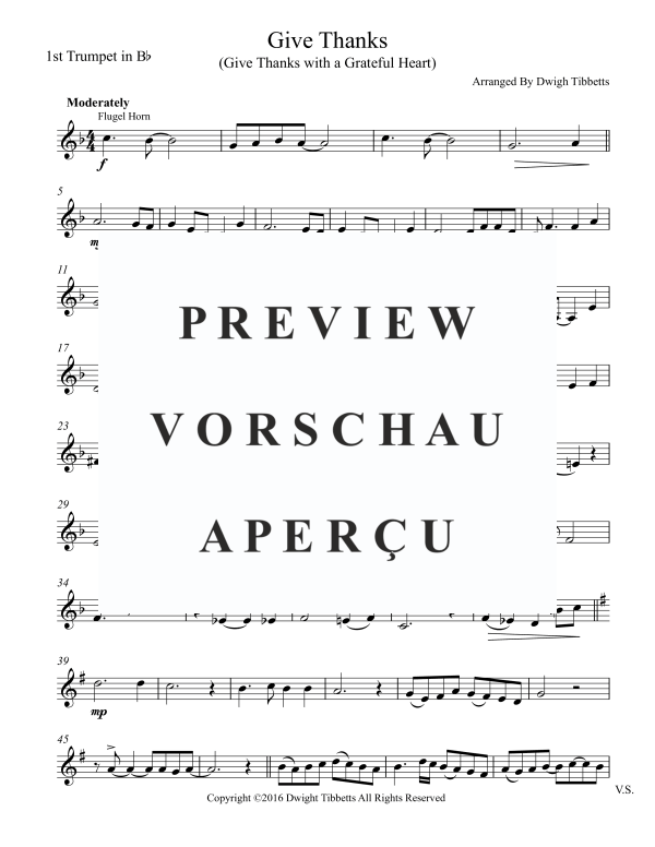 Produktgalerie: Seite 11 von 11 Give Thanks (Give Thanks with a Grateful Heart), , Blechbläser Quintett