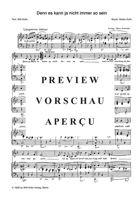 Produktgalerie: Seite 4 von 4 Denn es kann ja nicht immer so sein, 	, Klavier und Gesang