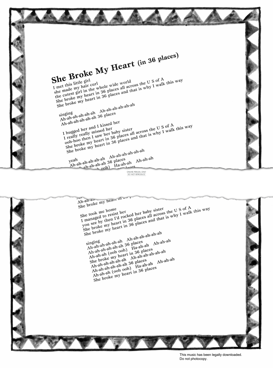 Product picture to: She Broke My Heart (In 36 Places)