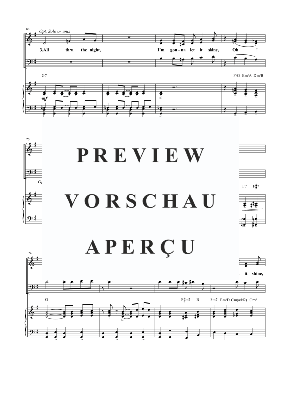 Produktgalerie: Seite 11 von 11 This Little Light Of Mine, , Gemischter Chor SAB und Klavier