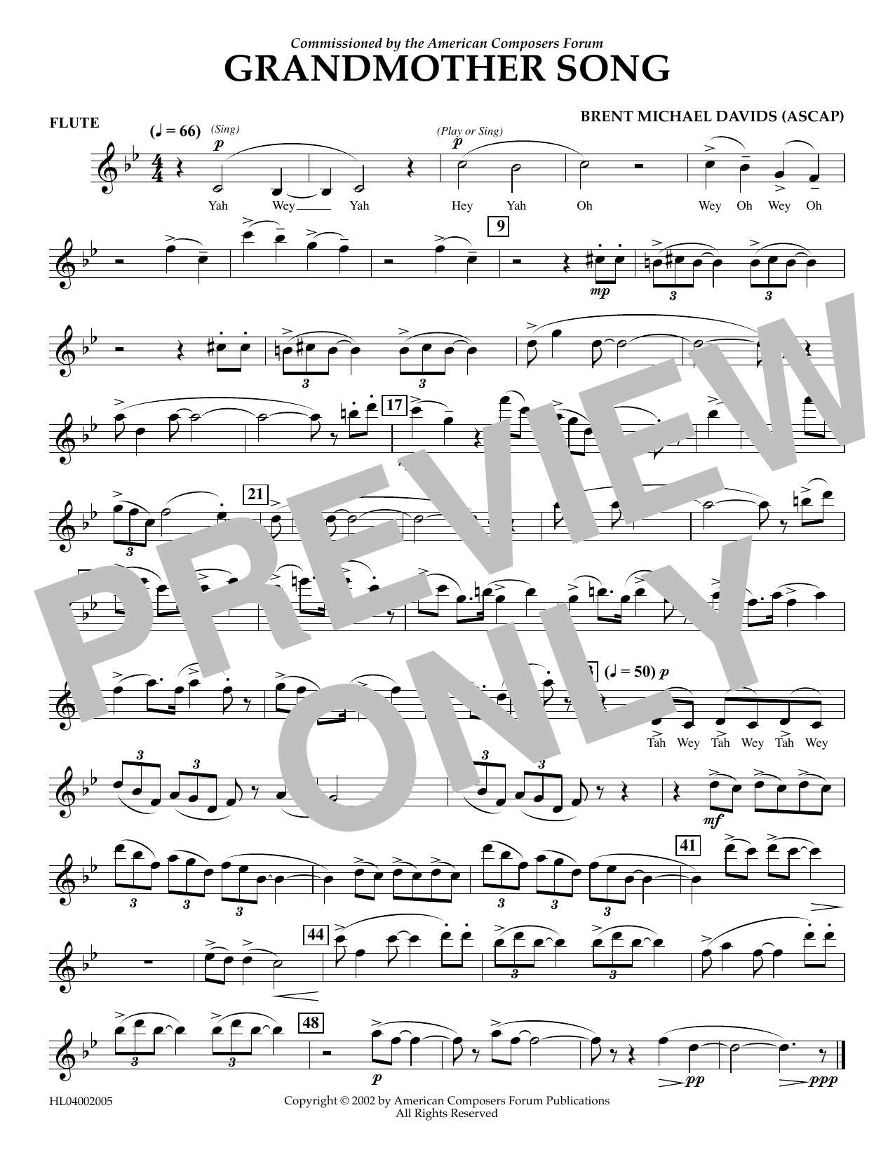 Product picture to: Grandmother Song - Flute