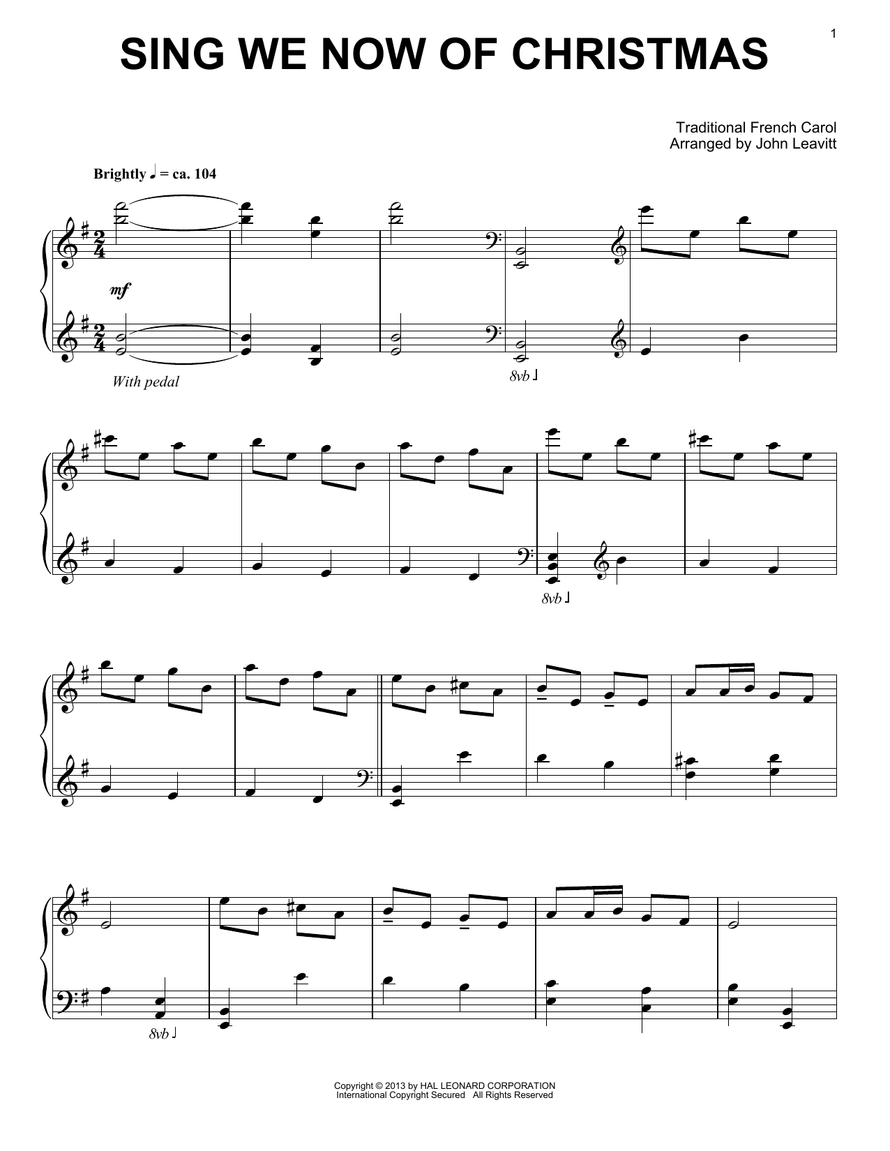 Product gallery: Page 1 of 1 Sing We Now Of Christmas, John Leavitt