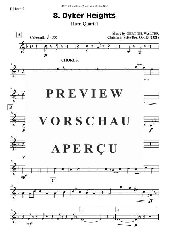 Produktgalerie: Seite 6 von 8 Dyker Heights, , (Horn Quartett)