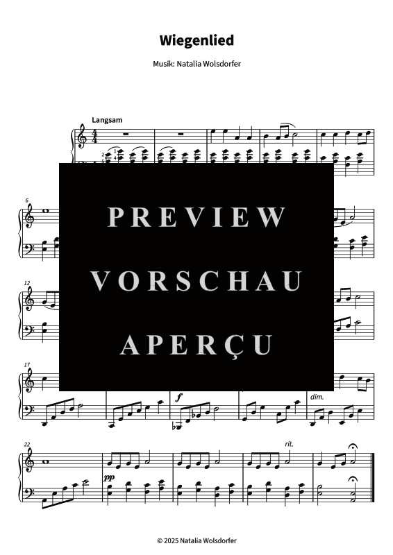 Produktgalerie: Seite 5 von 5 Wiegenlied, , Klavier Solo