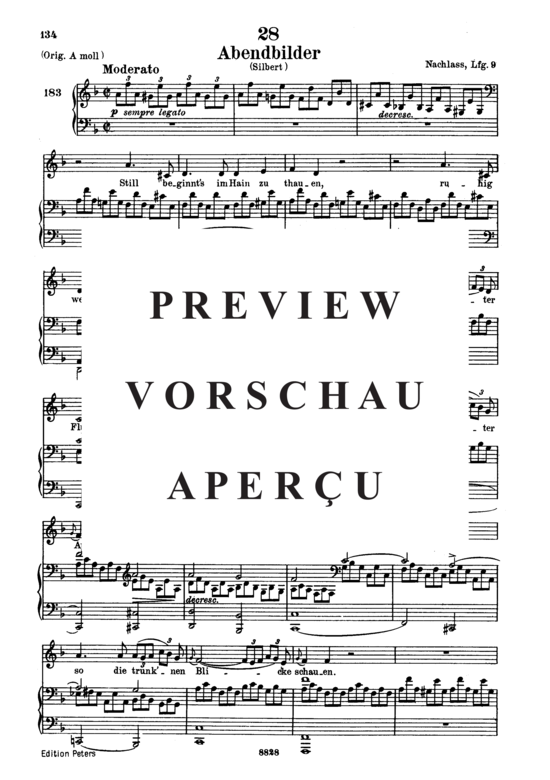 Product gallery: Page 2 of 7 Abendbilder D.650, , Tenor Solo and Piano