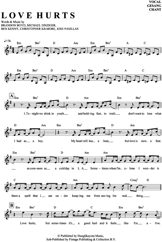 Product gallery: Page 1 of 4 Love Hurts , Incubus, (vocals)