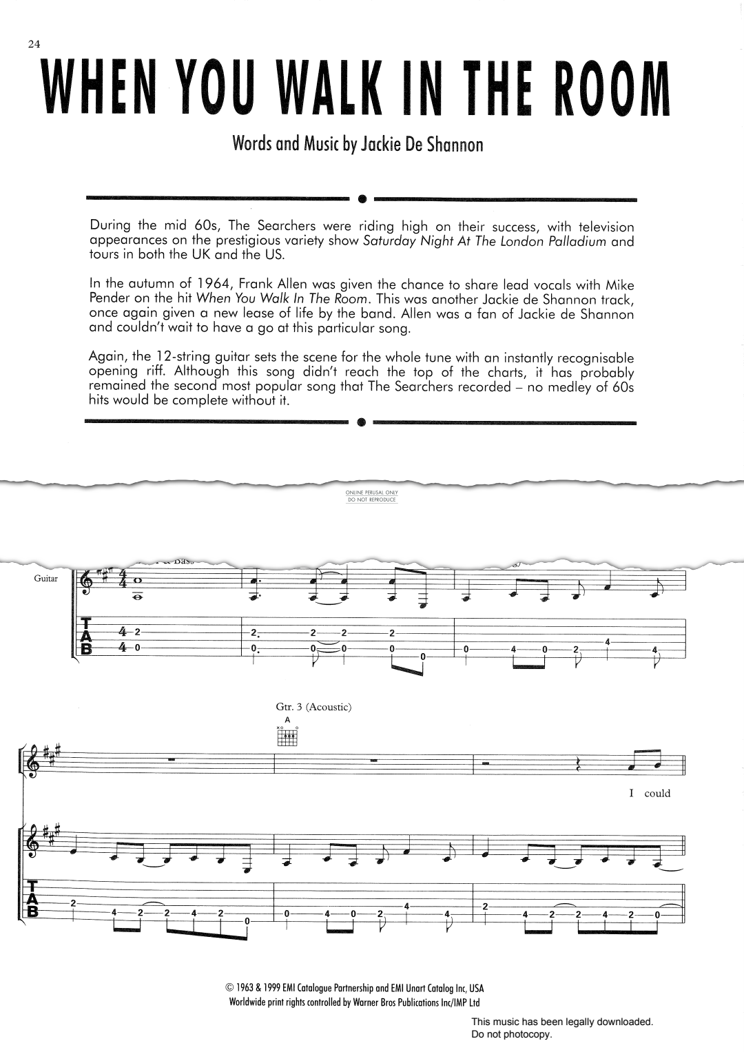 gallery: When You Walk In The Room, The Searchers, Gesang, Gitarre