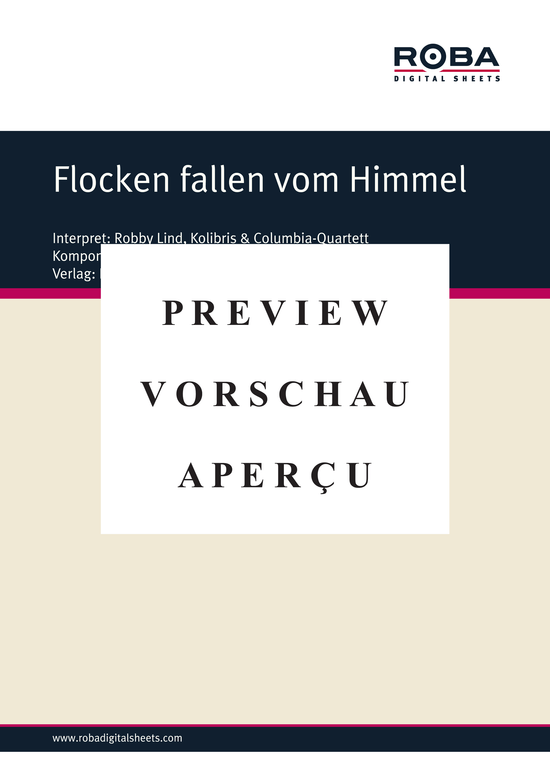 Product gallery: Page 2 of 3 Flocken fallen vom Himmel , lind, Robby, Piano and Voice