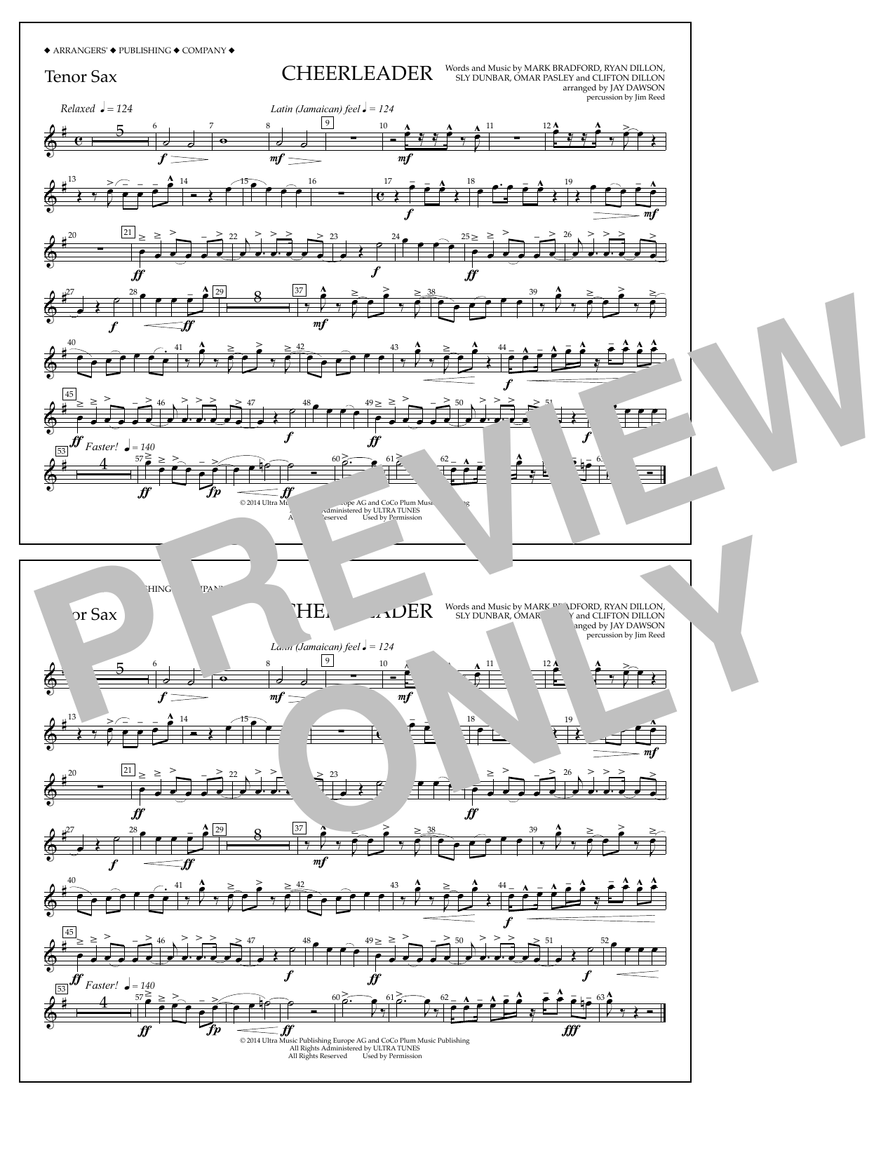 Produktbild zu: Cheerleader - Tenor Sax