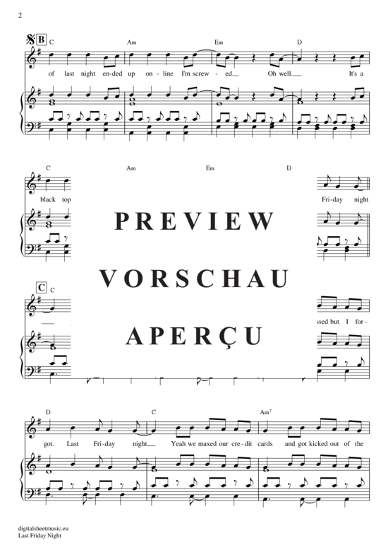 Produktgalerie: Seite 3 von 7 Last Friday Night , Perry, Katy, Klavier und Gesang