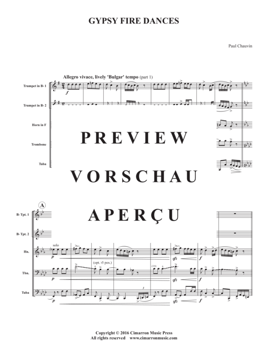 Produktgalerie: Seite 3 von 19 Gypsy Fire Dances , , (Blechbläserquintett)