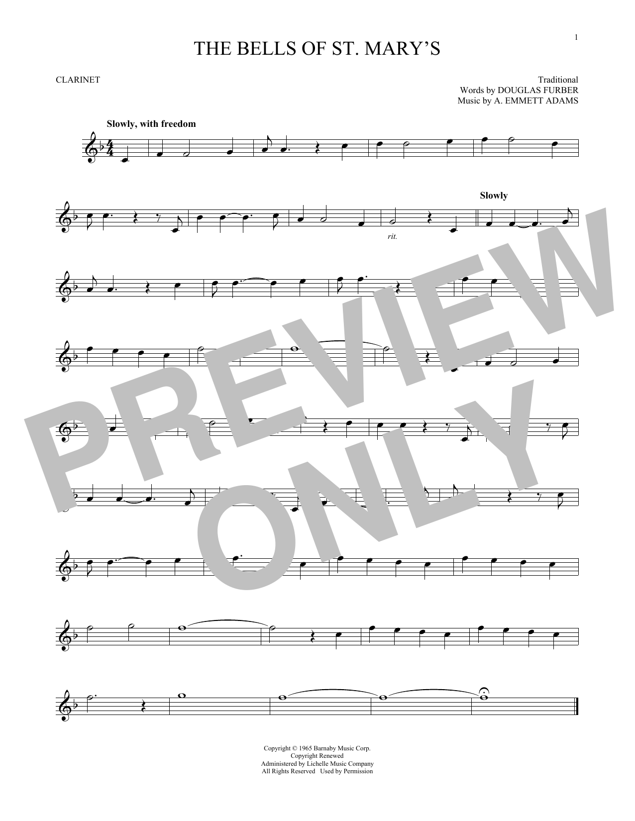 Product gallery: Page 1 of 1 The Bells Of St. Mary's, Douglas Furber