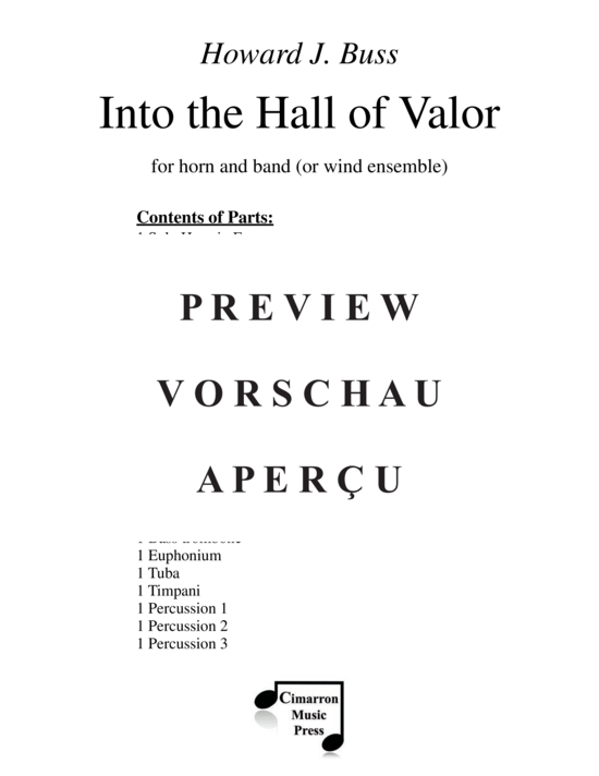 Product gallery: Page 3 of 21 Into the Hall of Valor , , (Horn und Concert Band)