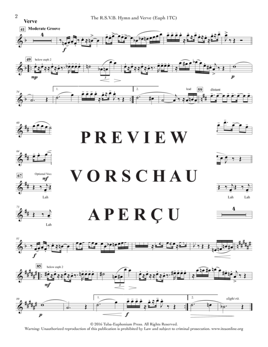 Product gallery: Page 13 of 21 The R.S.V.B Hymn and Verve , , (Tuba Quartett EETT)