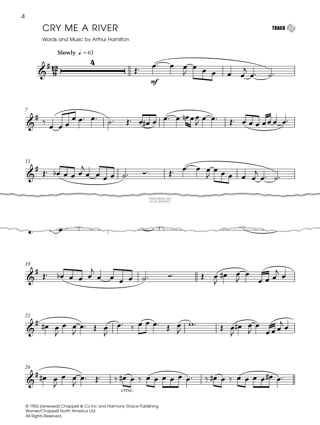 Product gallery: Page 1 of 1 Cry Me A River, Julie London