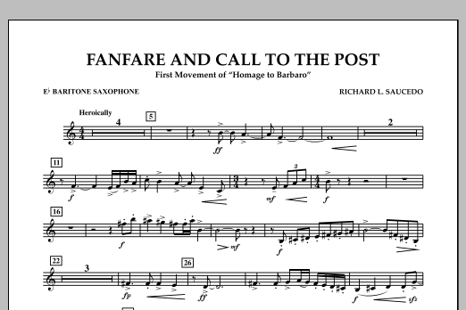 Product picture to: Fanfare and Call to the Post - Eb Baritone Saxophone