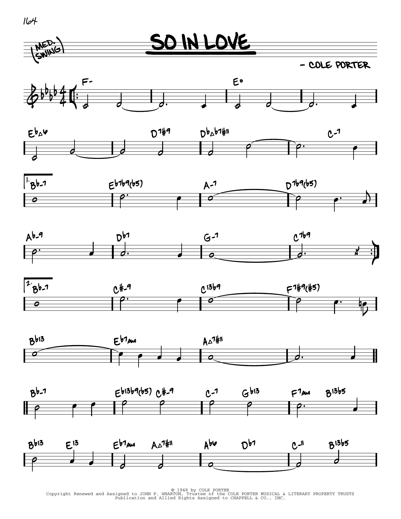 Product gallery: Page 1 of 1 So In Love (arr. David Hazeltine), Cole Porter