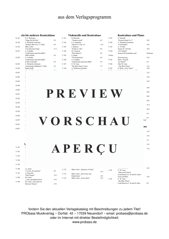 gallery: Sonate Nr 2, , Violine und Kontrabass