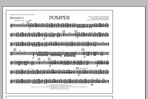 Produktbild zu:  Pompeii - Marimba 2 - Tom Wallace