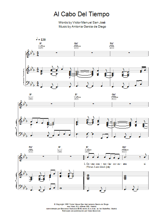 Produktgalerie: Seite 1 von 1 Al Cabo Del Tiempo, Victor Manuel San Jose, Gesang, Gitarre, Klavier