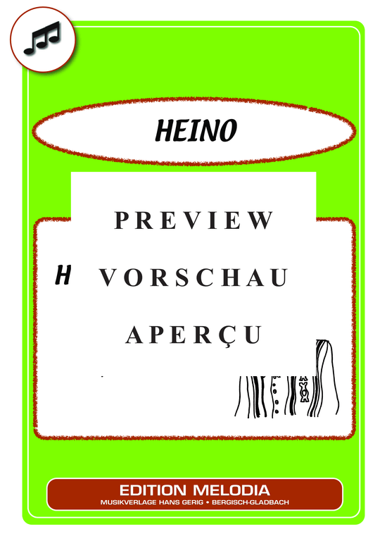 Produktgalerie: Seite 2 von 11 Hey Capello (Es lebt eine Frau in Spanien) , Heino,  (Melodie-Stimmen in C/B/Es)