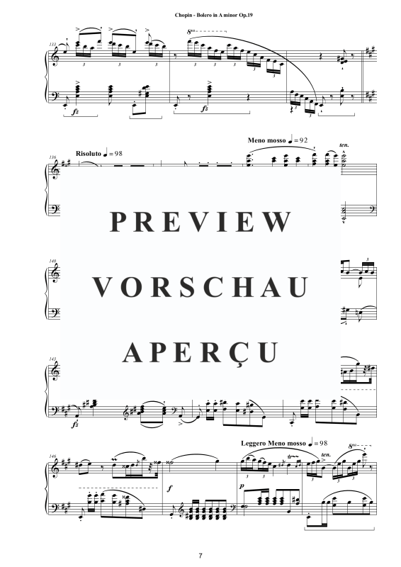 Produktgalerie: Seite 8 von 11 Bolero in A-Moll Op.19, , Klavier Solo