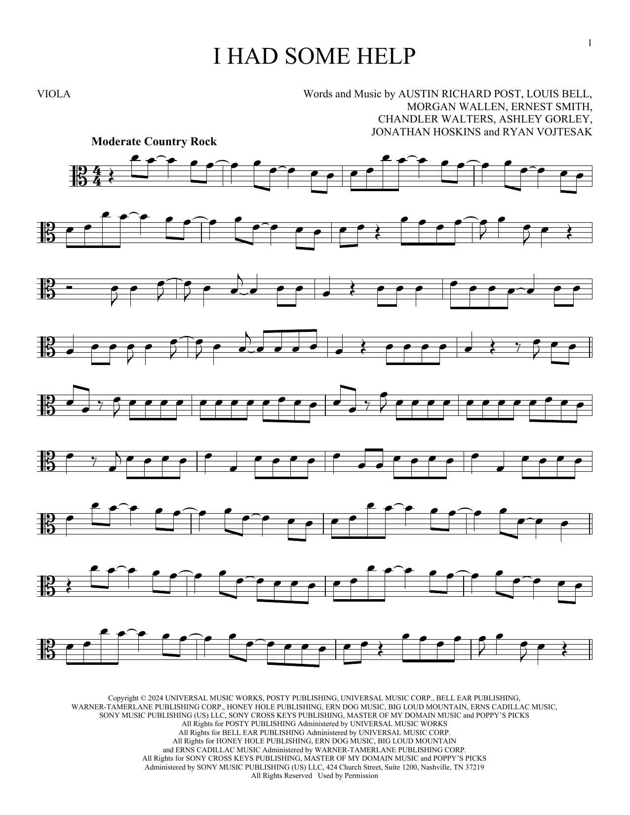 Product gallery: Page 1 of 1 I Had Some Help, Post Malone Feat. Morgan Wallen