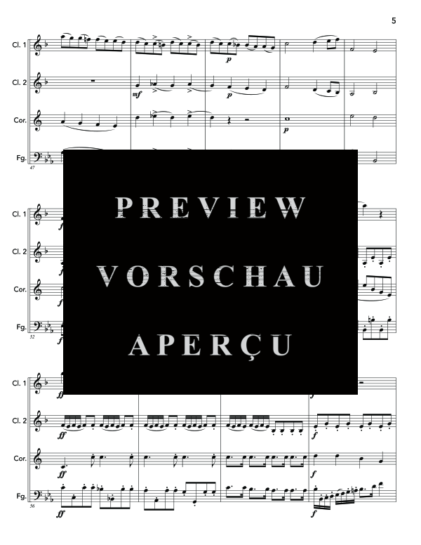 Product gallery: Page 9 of 11 Quartetto, , (woodwind quartet 2x clarinet, horn and bassoon)