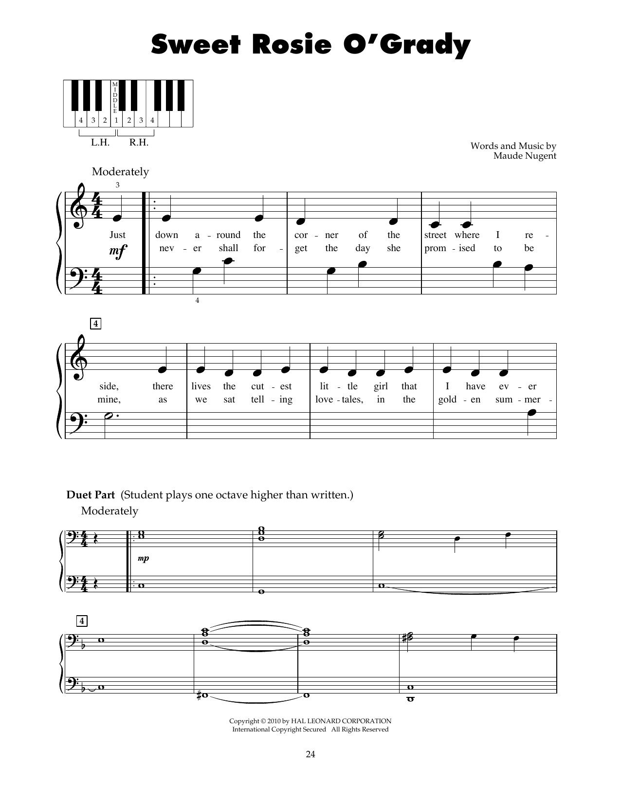 Produktgalerie: Seite 1 von 1 Sweet Rosie O'Grady, Maude Nugent, Klavier