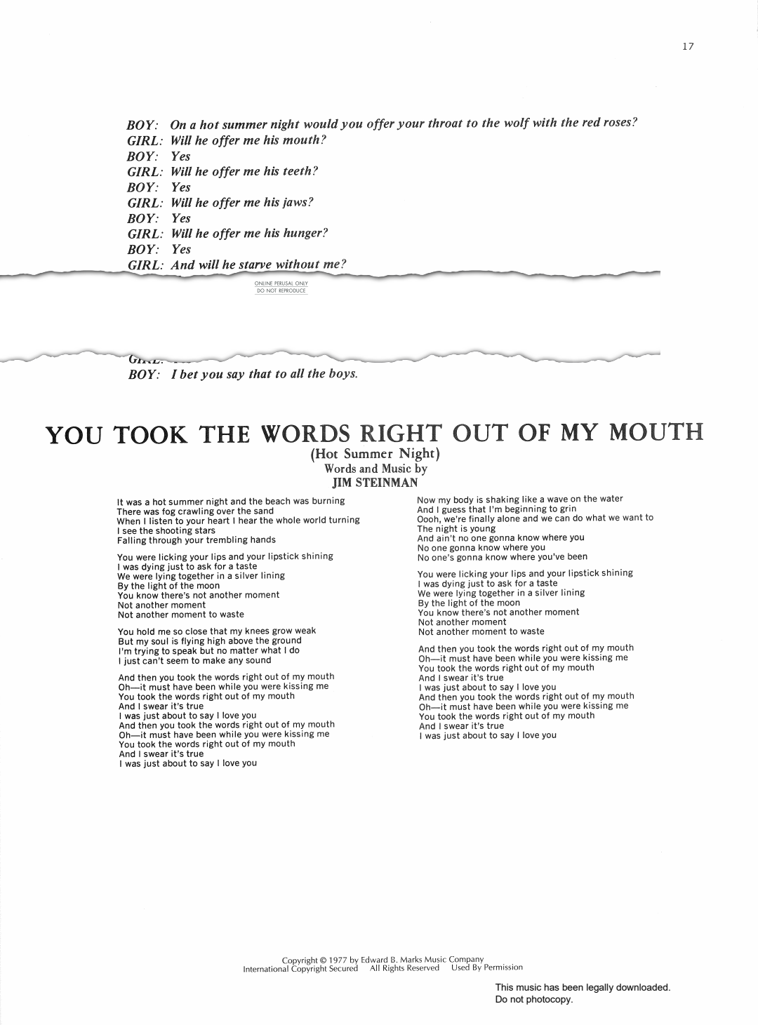 Produktbild zu: You Took The Words Right Out Of My Mouth