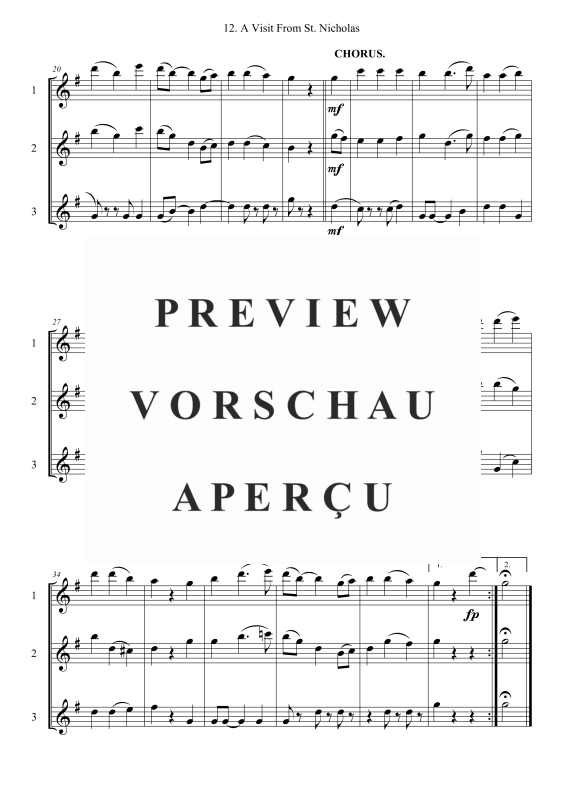 Produktgalerie: Seite 3 von 6 A Visit From St. Nicholas, , Flöten Trio