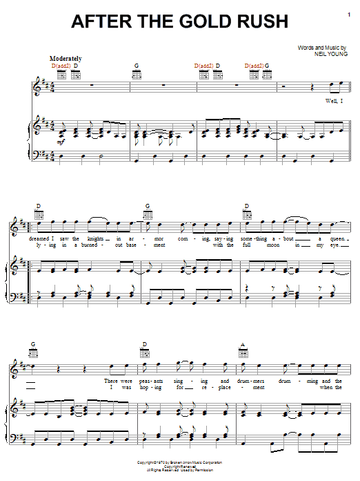 Produktgalerie: Seite 1 von 1 After The Gold Rush, Neil Young, Gesang, Gitarre, Klavier