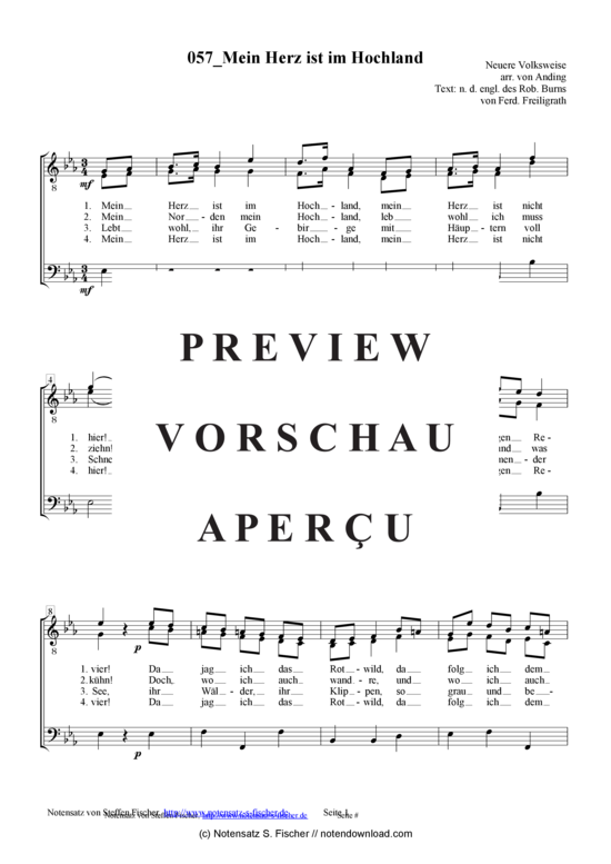 Product gallery: Page 2 of 3 Mein Herz ist im Hochland , , (male choir)